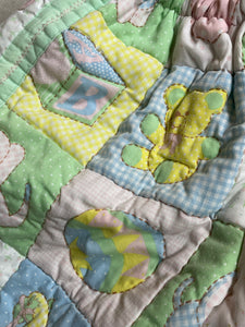 PASTEL TEDDY PATCHWORK PANTS