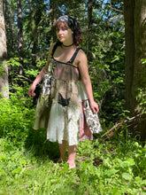 Load image into Gallery viewer, MIDI GOBLIN PEASANT OVERALL DRESS
