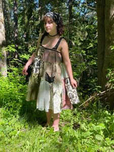 MIDI GOBLIN PEASANT OVERALL DRESS