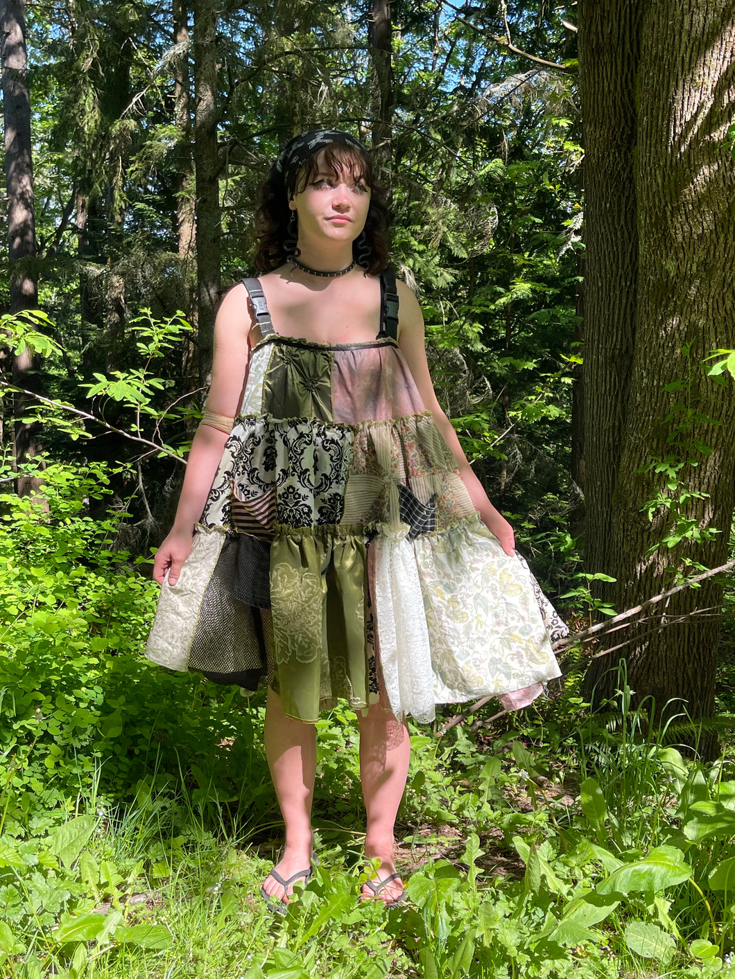 MIDI GOBLIN PEASANT OVERALL DRESS