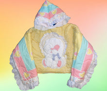 Load image into Gallery viewer, LACE PUPPY PARTIAL CROPPED HOODIE
