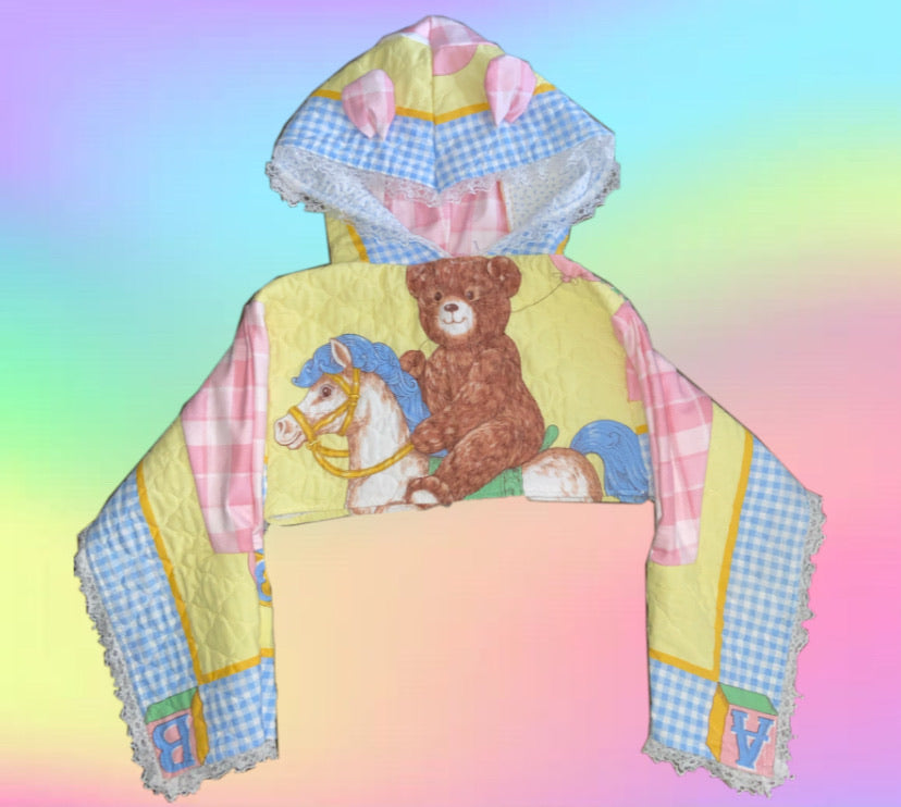 ROCKINGHORSE TEDDY CROPPED HOODIE