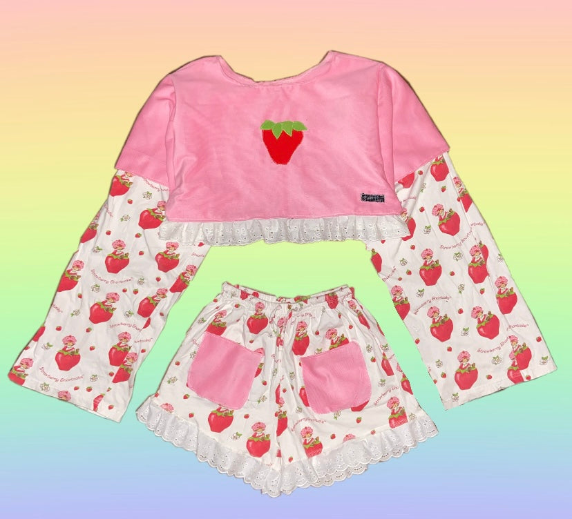 STRAWBERRY SHORT & CAKED SET
