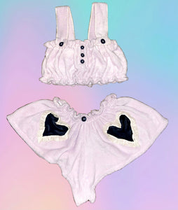 BUTTON BUNNY PLUSHIE SET