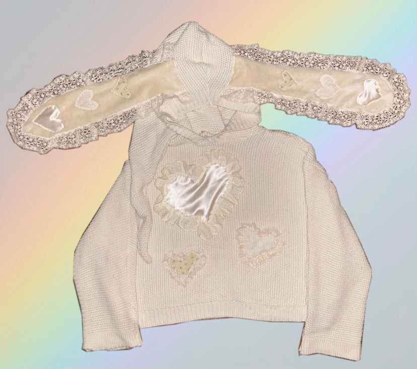 BEIGE BUNNY HOODIE