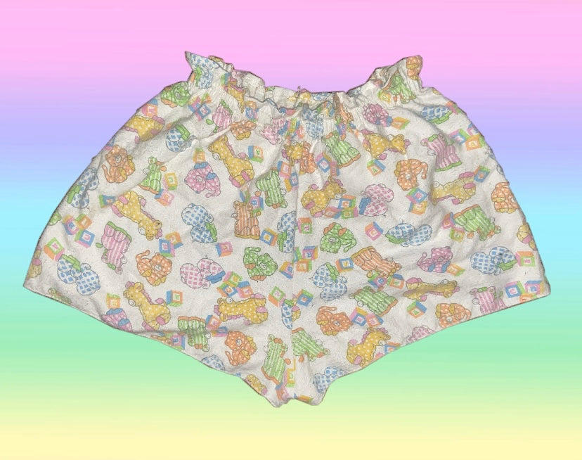 RAINBOW ANIMALS BUNNY SHORTS