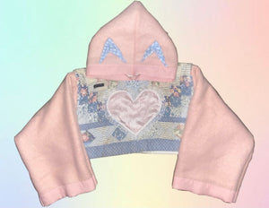 PRETTY KITTY QUILT HOODIE