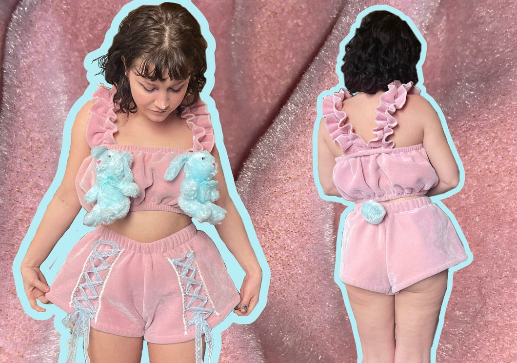BLUE BUNNY BOOBIES SET