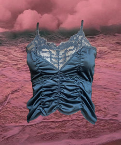 BLACK PHILOMELA TOP