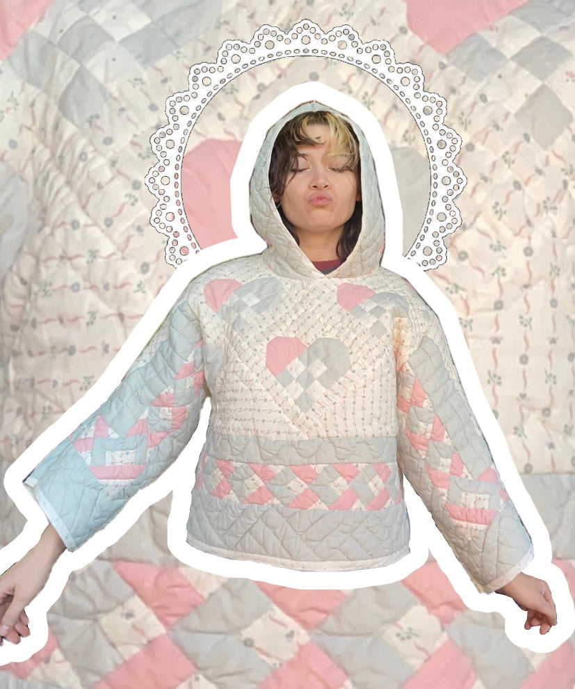 QUILTED HEART HOODIE