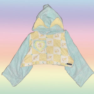 CHECKER KITTEN HOODIE