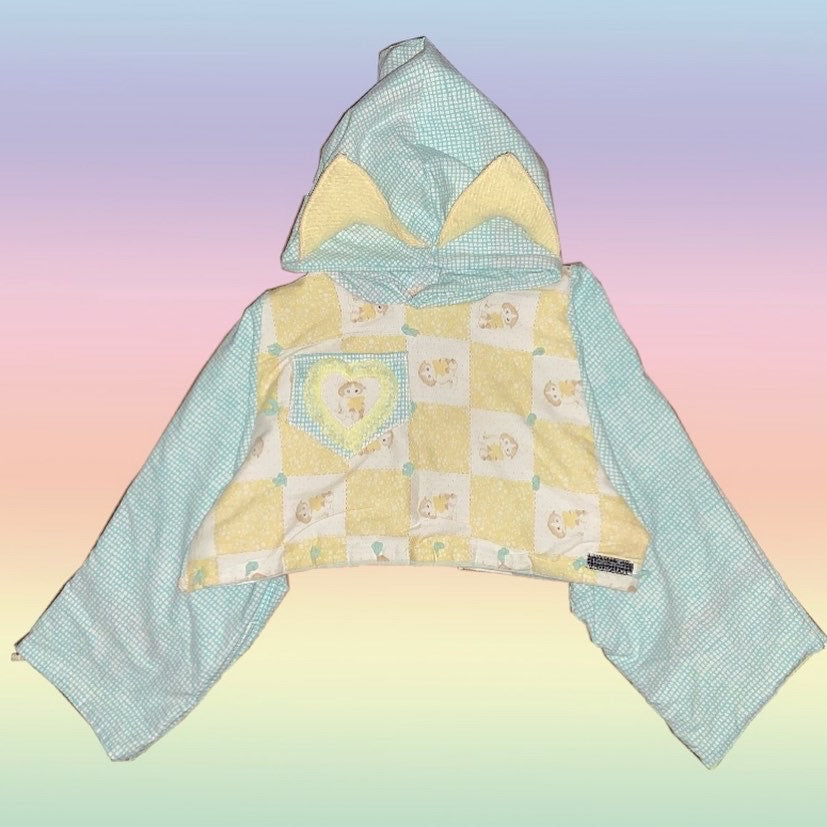 CHECKER KITTEN HOODIE