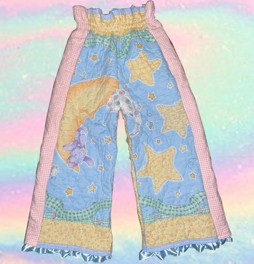 WIDE LEG STARRY QUILT PANTS