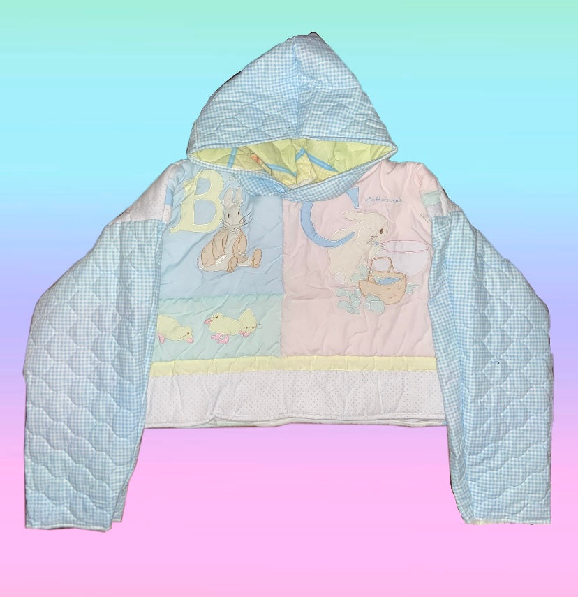 PETER RABBIT CROPPED HOODIE